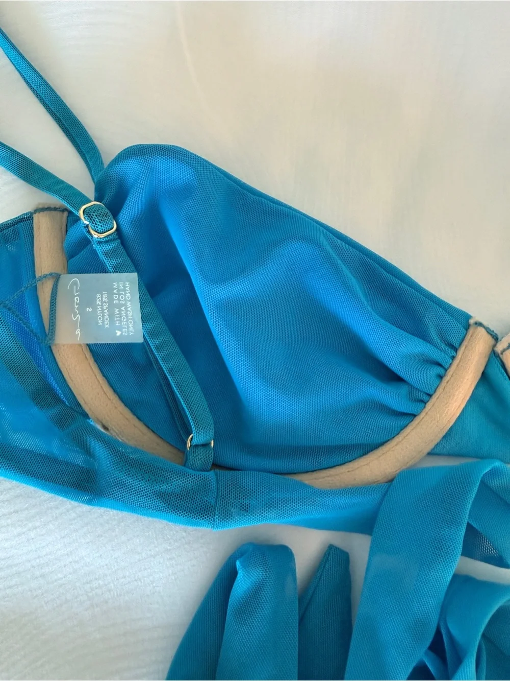 Blue Women's Bikini Set - Classic Two-Piece Swimwear - Picture 7 of 7